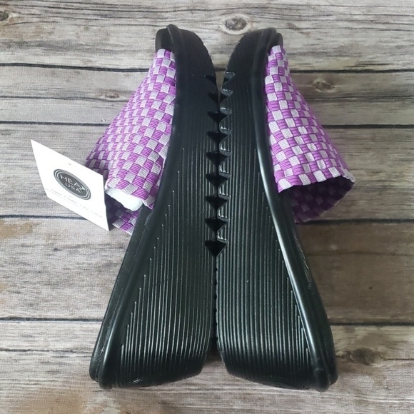 Heal USA Abby purple & gray slip on black wedge - Picture 4 of 8